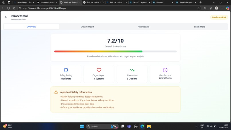 MediSafe Medicine safety analyzer – screenshot 2