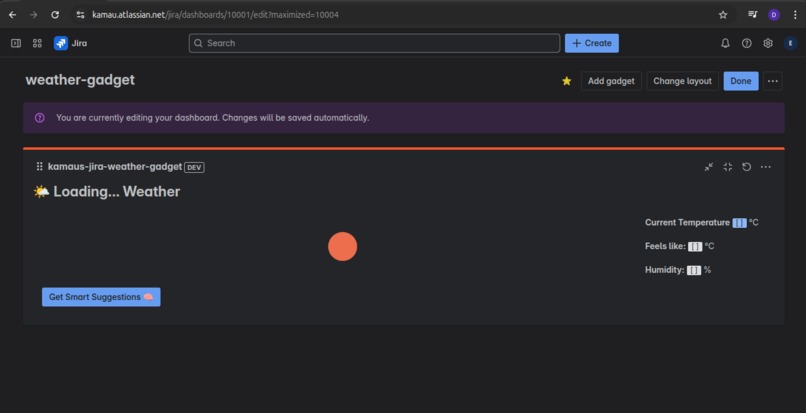 Smart-Jira-Weather-Gadget – screenshot 3