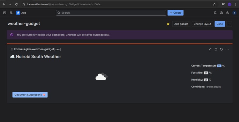 Smart-Jira-Weather-Gadget – screenshot 4