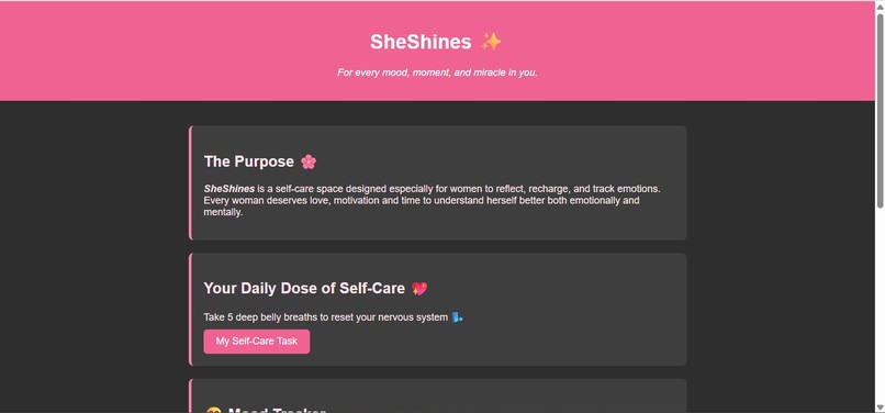 SheShines: For every mood, moment, and miracle in you. – screenshot 6