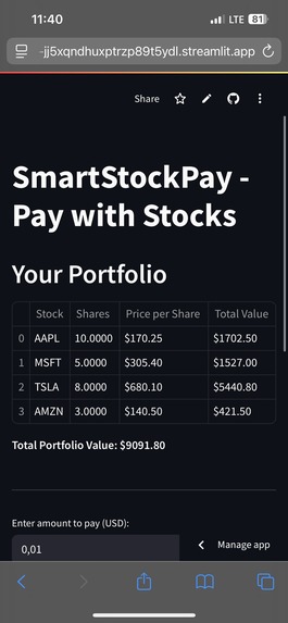 SmartStockPay – screenshot 1