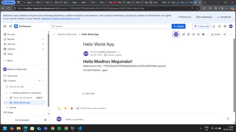 novice project hello world – screenshot 1