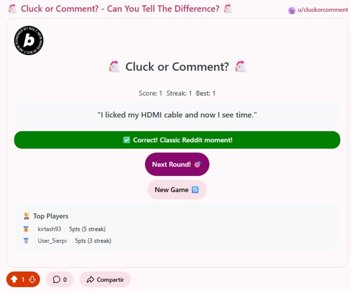 CluckOrComment – screenshot 6