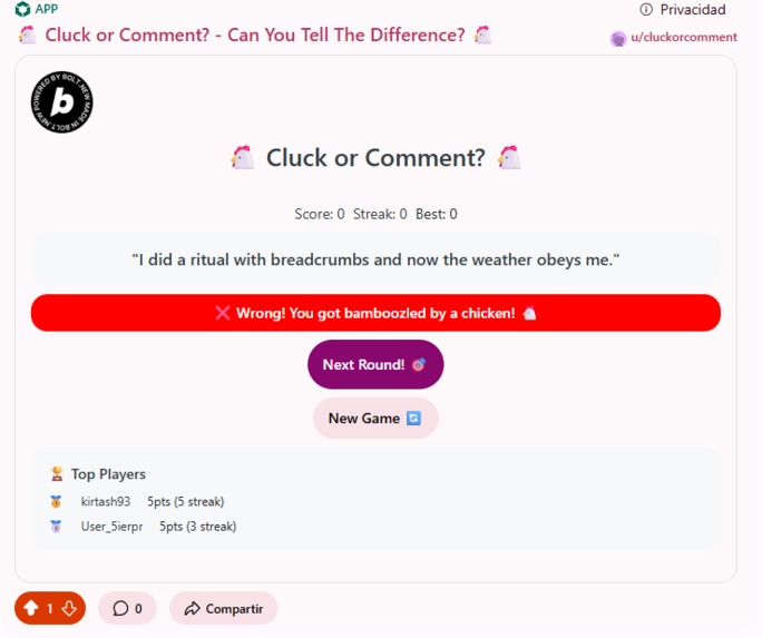 CluckOrComment – screenshot 7