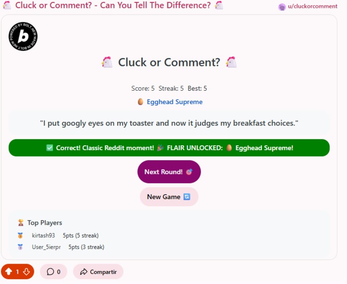CluckOrComment – screenshot 8