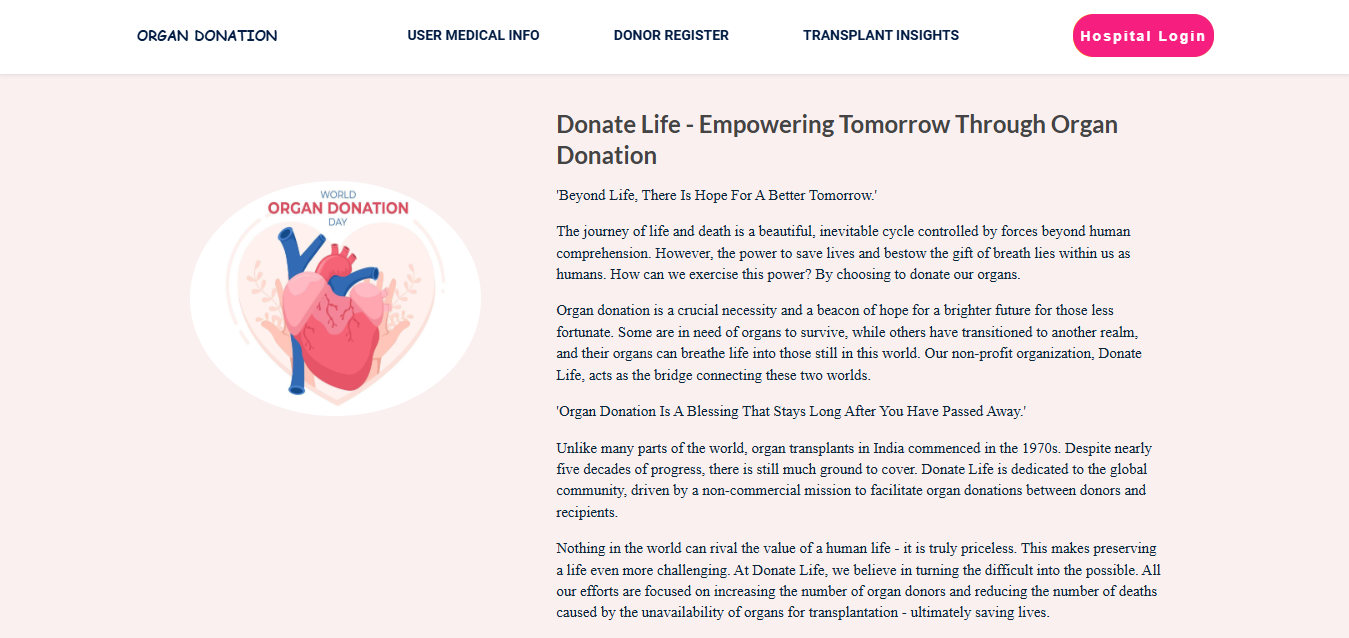 organ donation app | Devpost