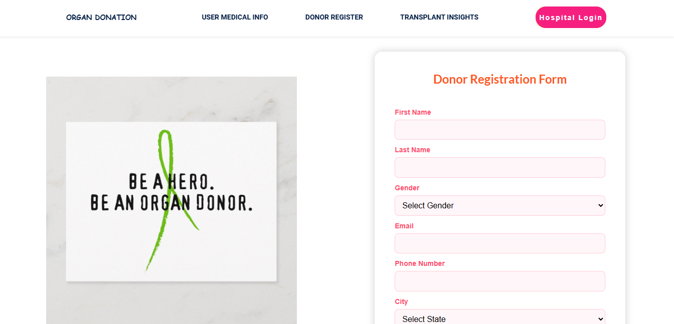 organ donation app | Devpost