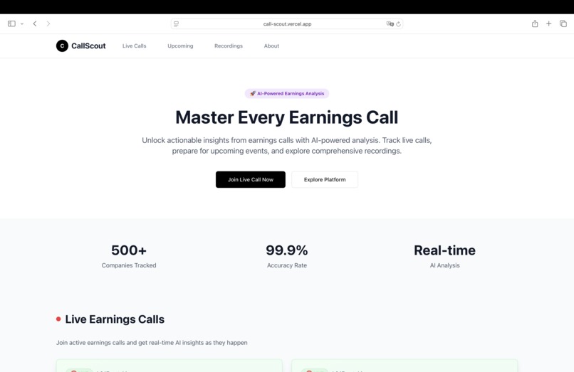 CallScout – screenshot 1