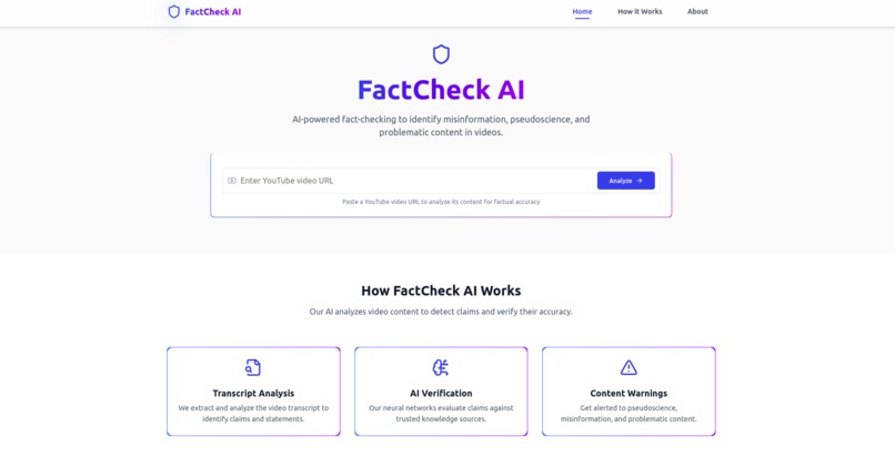 FactCheckAI – screenshot 1