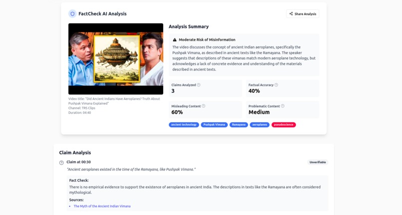 FactCheckAI – screenshot 2