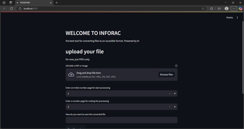 INFORAC – screenshot 1