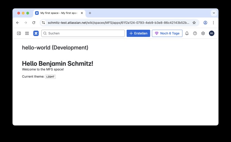 Forge Hello World – screenshot 1