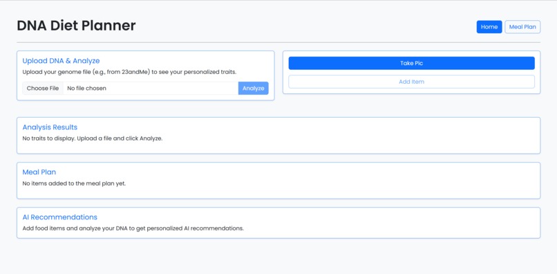 MyGeneticMenu – screenshot 1