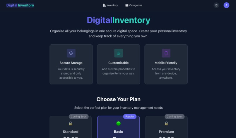 Digital Inventory – screenshot 1