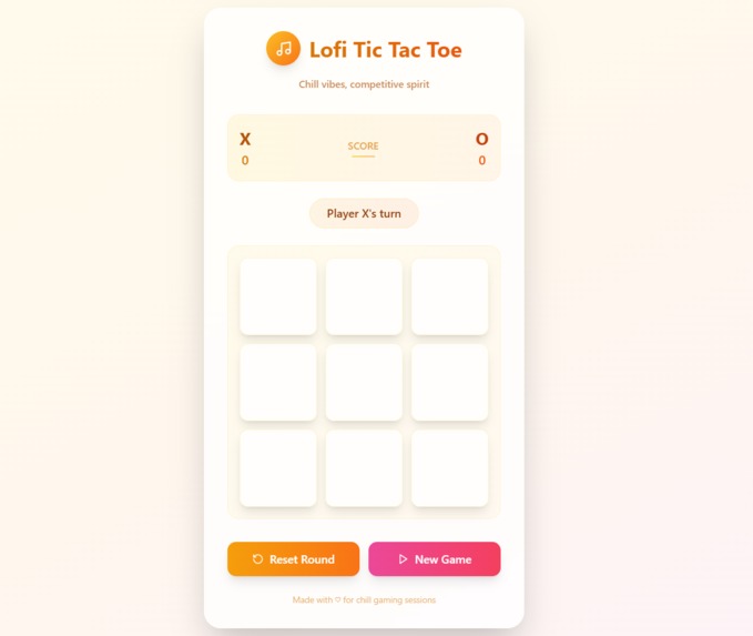 Lofi TIC-TAC-TOE – screenshot 1