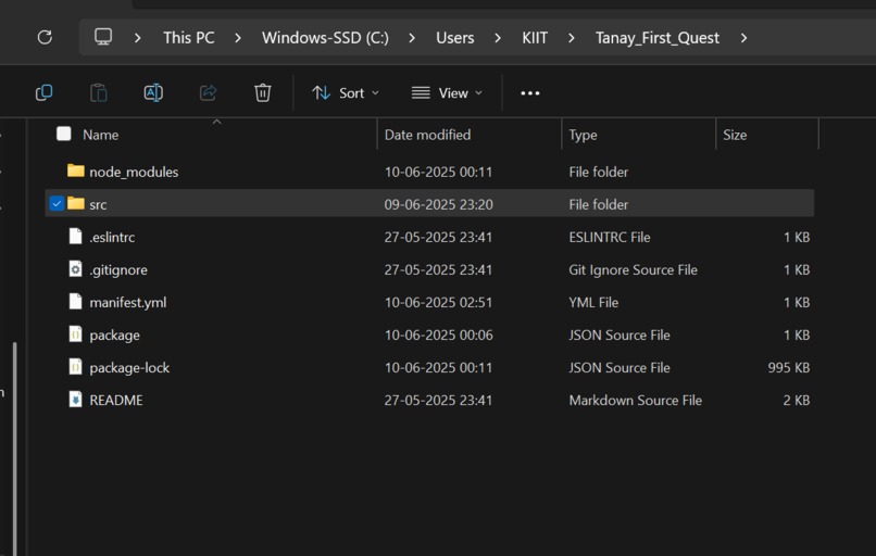 Tanay's First Jira Quest - Hello World Forge App – screenshot 4