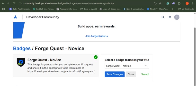 Tanay's First Jira Quest - Hello World Forge App – screenshot 5
