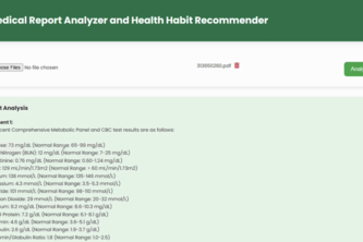 Medical Report Analyzer & Healthy Habits Recommender