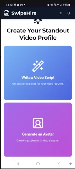 Swipehire – screenshot 1