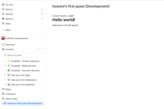 Howard's Confluence App