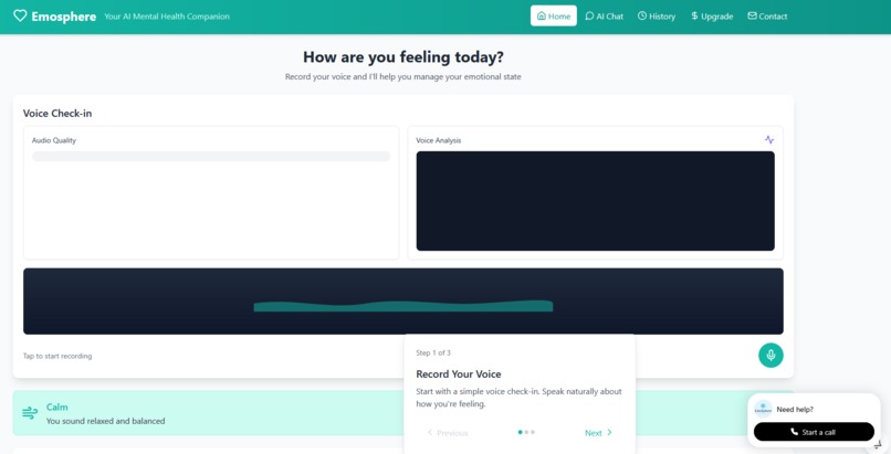 EmoSphere - AI Mental Health Companion – screenshot 1