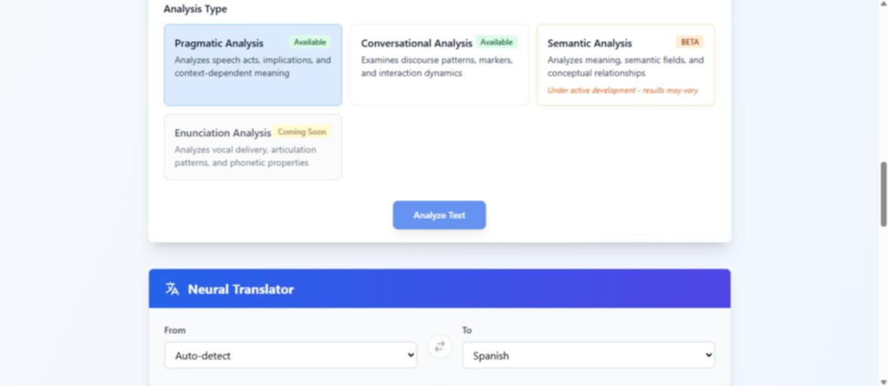 NLP Linguistics Analyzer | Devpost