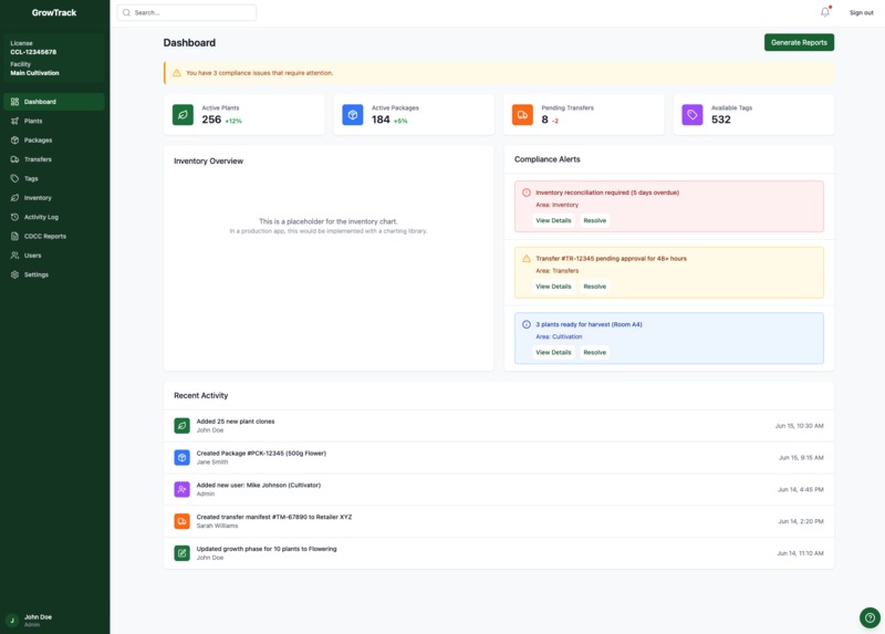 GrowTrack – screenshot 1