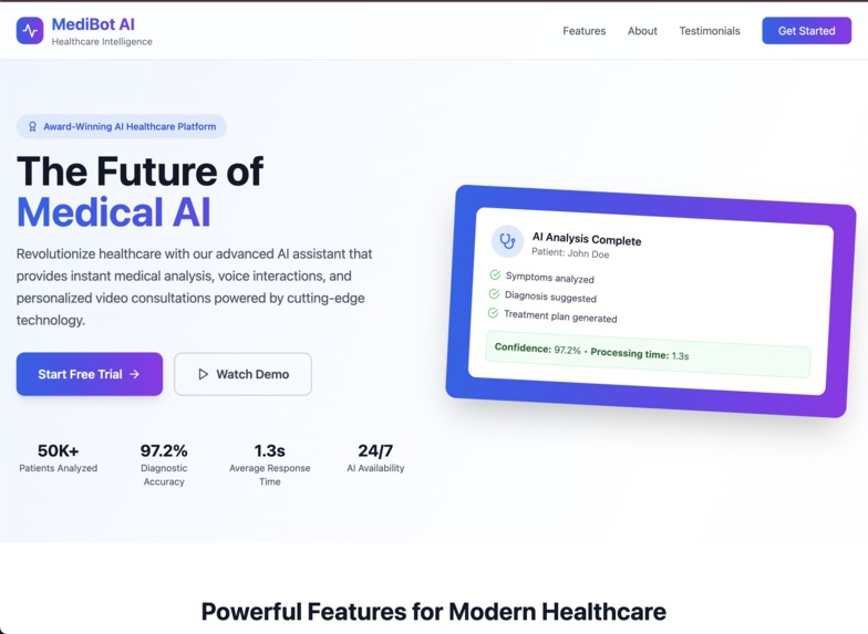 MediBot – The AI-Powered Medical Assistant – screenshot 3