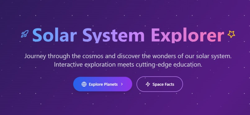 Solar-system-explorer – screenshot 1