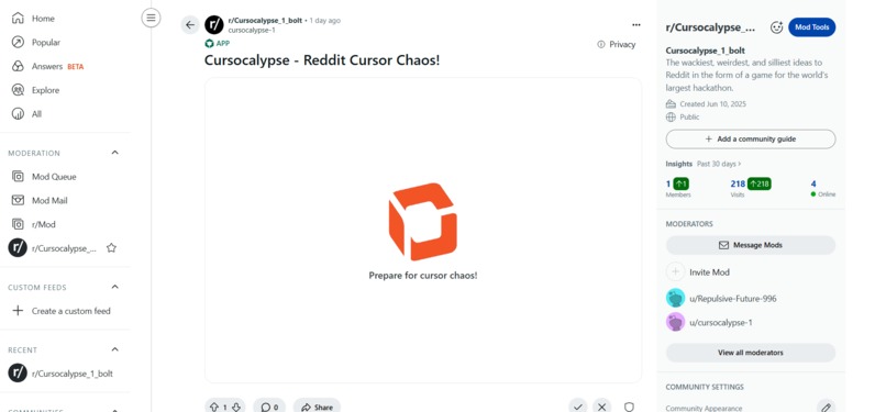 Cursocalypse - Reddit Cursor Chaos! – screenshot 3