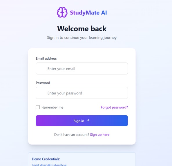 StudyMate AI  – screenshot 3