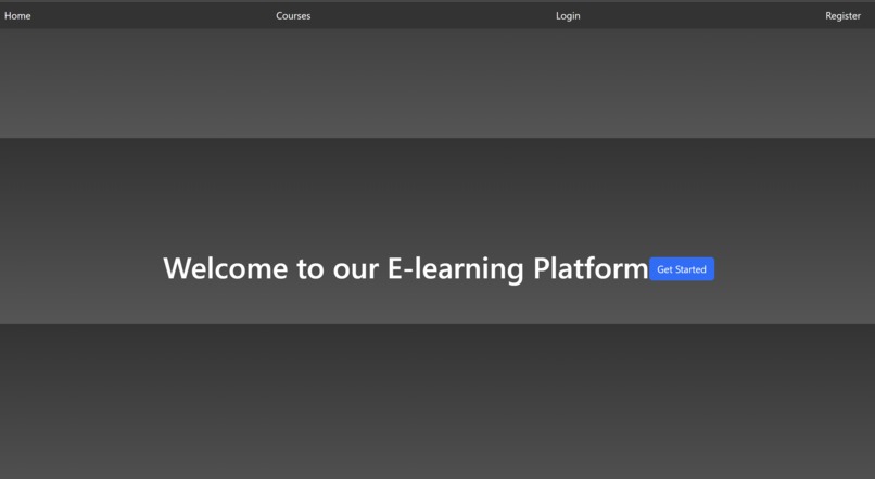 E-learning platform UI – screenshot 1