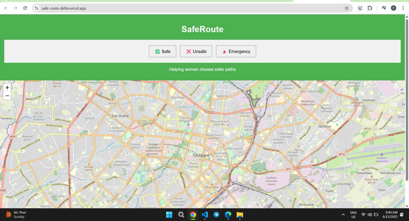 SafeRoute – screenshot 1