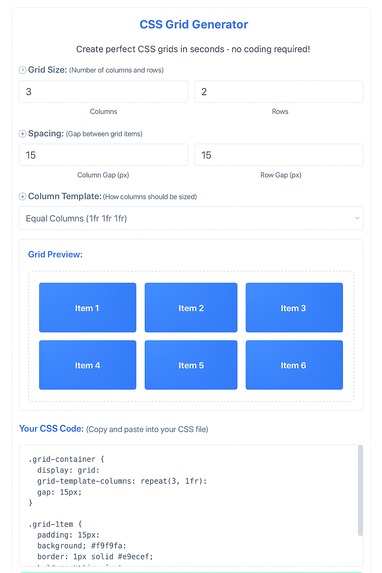 Css Grid Generator free – screenshot 1