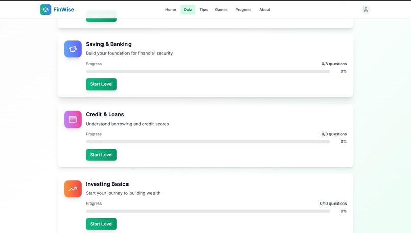 FinWise - Gamified Financial Literacy App – screenshot 2