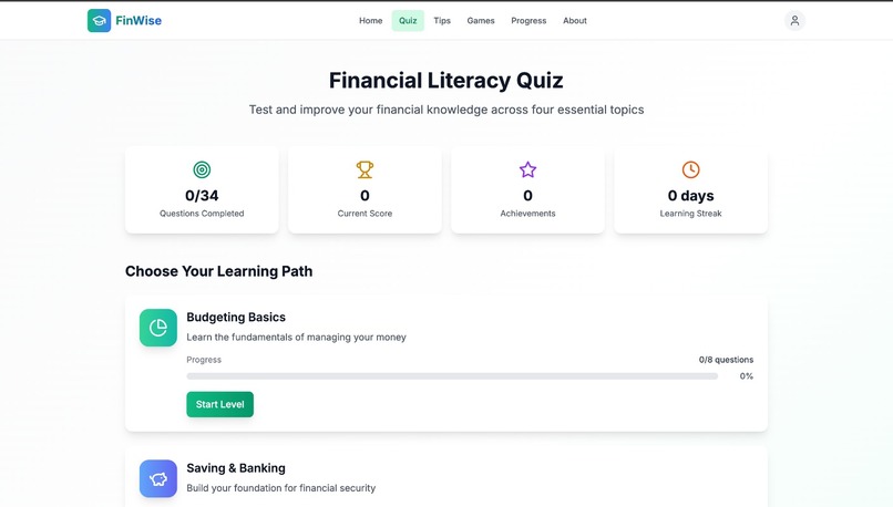FinWise - Gamified Financial Literacy App – screenshot 4