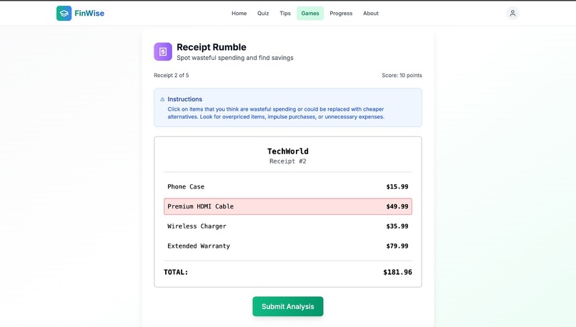 FinWise - Gamified Financial Literacy App – screenshot 5