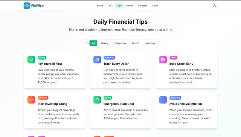 FinWise - Gamified Financial Literacy App – screenshot 12