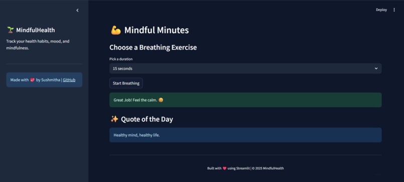 MindfulHealth: Your Daily Wellness Buddy – screenshot 2