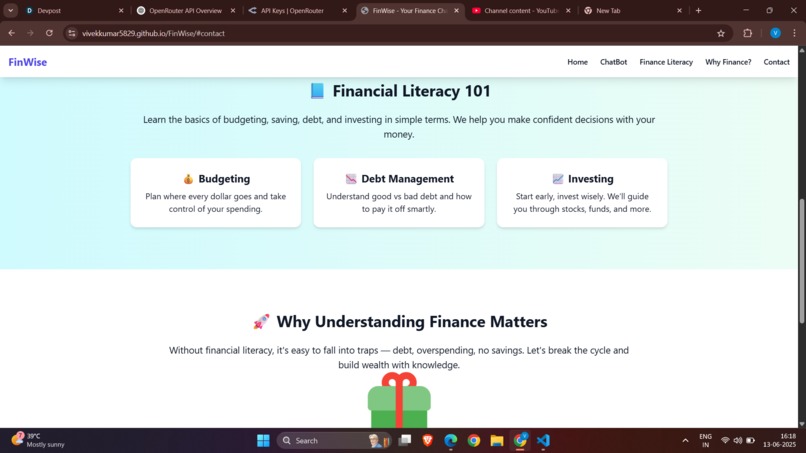 FinWise – screenshot 2