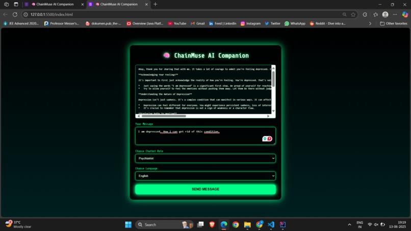 ChainMuse AI Companion – screenshot 1