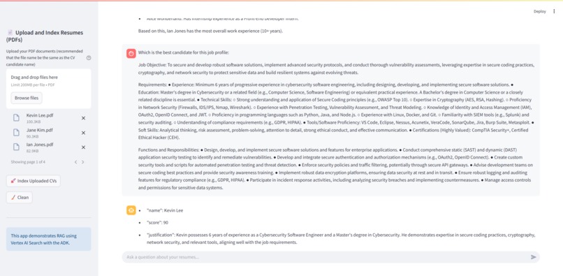 A perfect resume for a given new job profile – screenshot 2