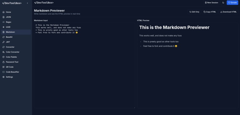 DevToolkit – screenshot 2
