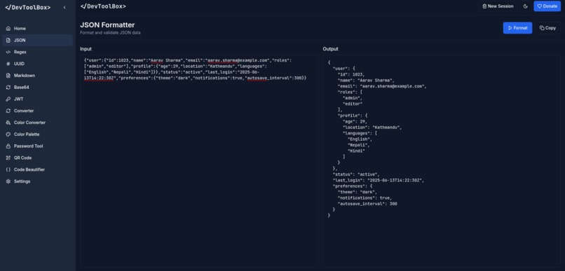 DevToolkit – screenshot 3