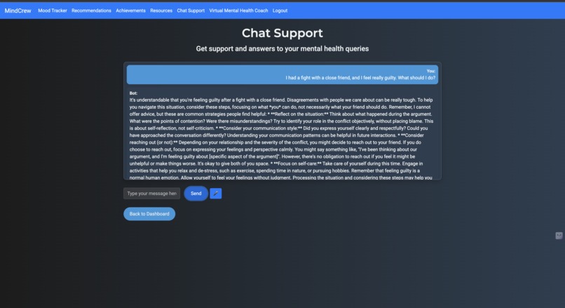 MindCrew: AI-Powered Mental Health Companion – screenshot 2
