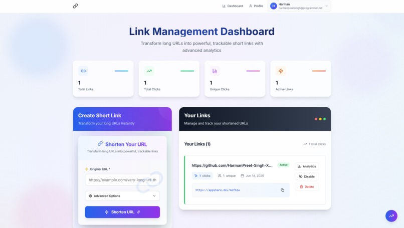 URL Shortener – screenshot 5