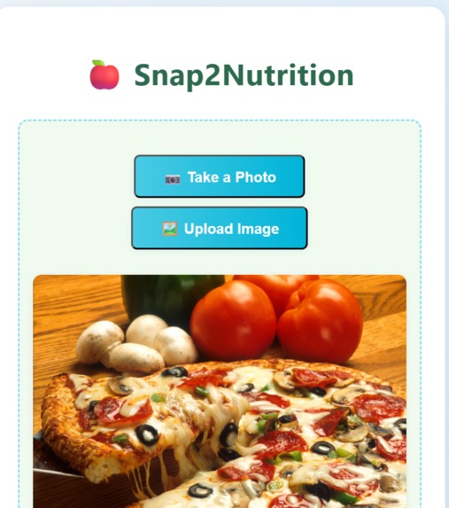 Snap2Nutrition – screenshot 2
