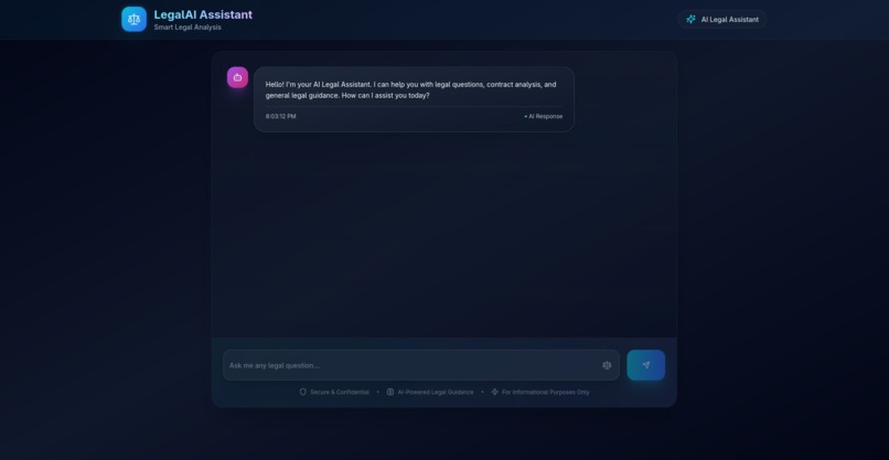 AI Legal Aid Chatbot for Social Justice – screenshot 1