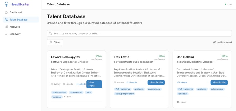 HeadHunter - A Headhunting tool powered by agents! – screenshot 3