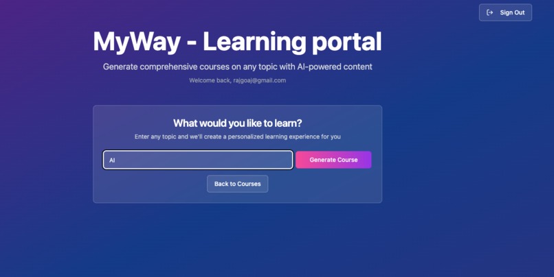 MyWay Learning Portal – screenshot 2